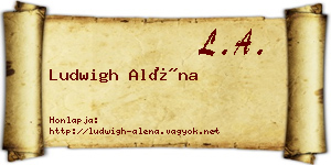 Ludwigh Aléna névjegykártya